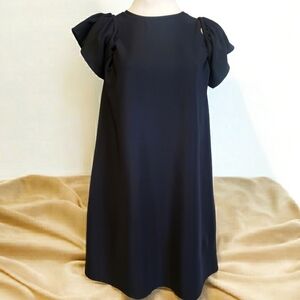 Zara Trafaluc Womens Dress Black L Cold Shoulder Mini Special Occasion Gala Prom